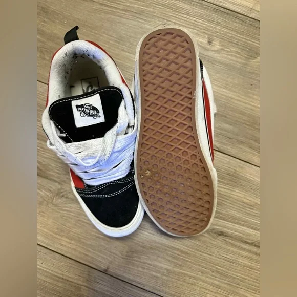 Vans Bold Red and Black Sneakers - Picture 4 of 8